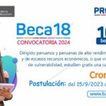 ¿Cuándo empieza Beca 18 2024?