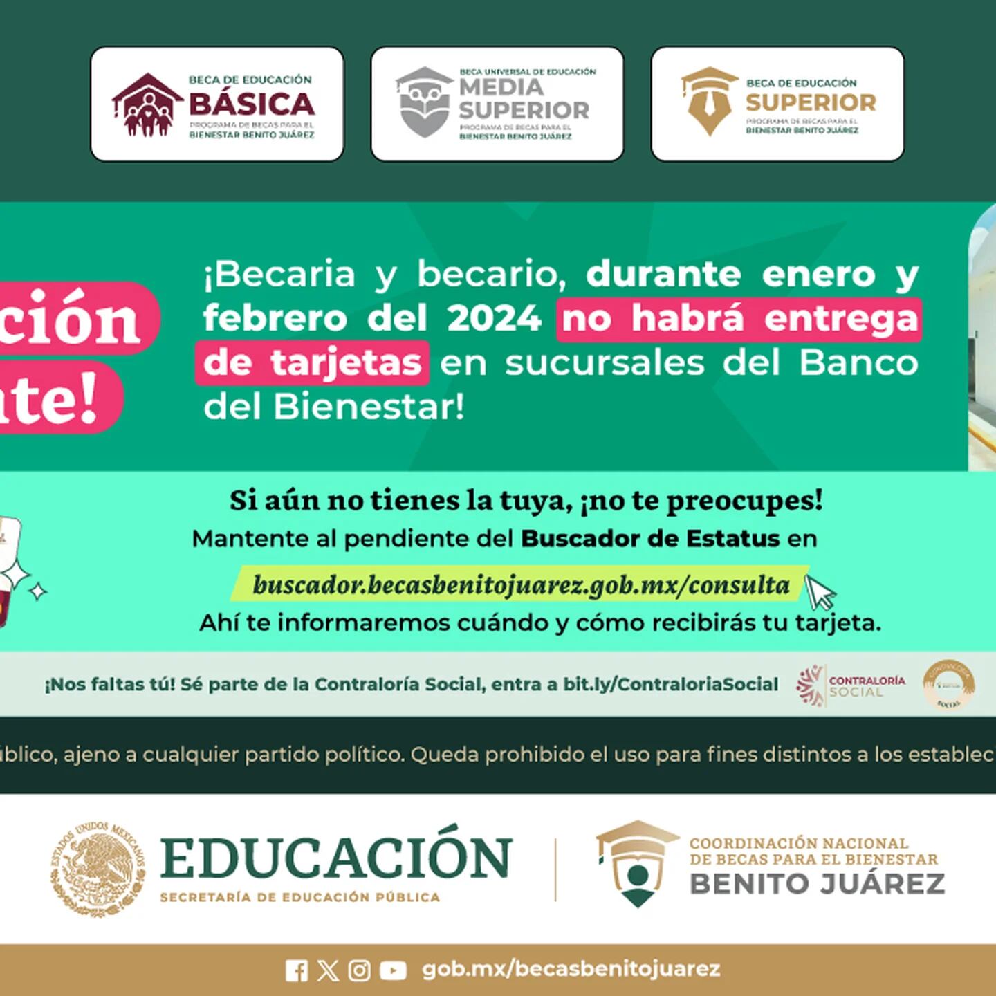 ¿Cuándo entregan tarjetas de becas Benito Juárez 2024?