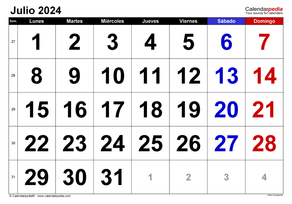 ¿Cuándo es el pago de julio 2024?
